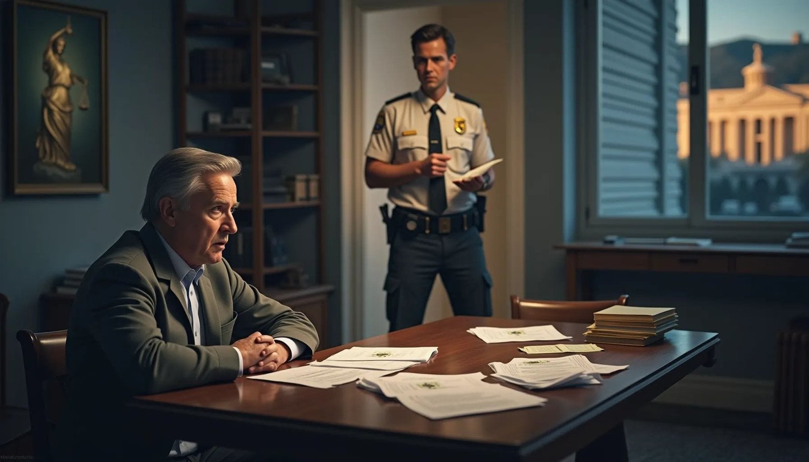 A imagem ilustra O que acontece se tiver busca e apreensão