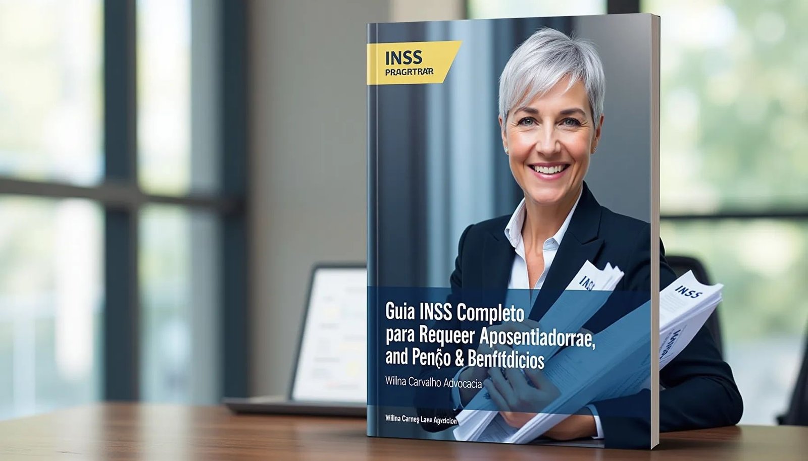 A imagem ilustra Guia INSS Completo para Requerer Aposentadoria Pensão e Benefícios